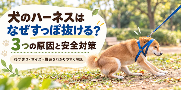 犬のハーネスはなぜすっぽ抜ける？3つの原因と安全対策